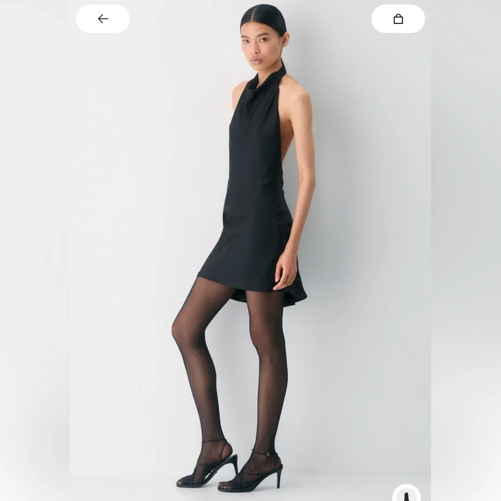 Aritzia Babaton Black Halter Dress - Picture 3 of 9